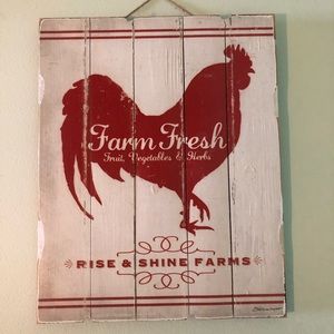 Rustic egg sign